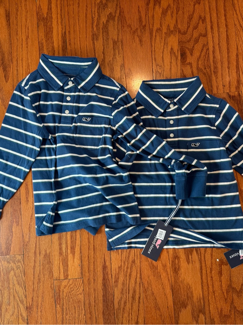 Vineyard Vines Stripped Long Sleeve Collard Shirt size 5 and 6
